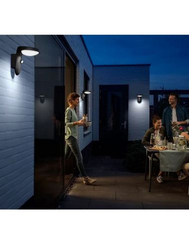 Aplique solar de parede LED TYLA com sensor de movimento 4000K Solar ultra eficiente | LeonLeds