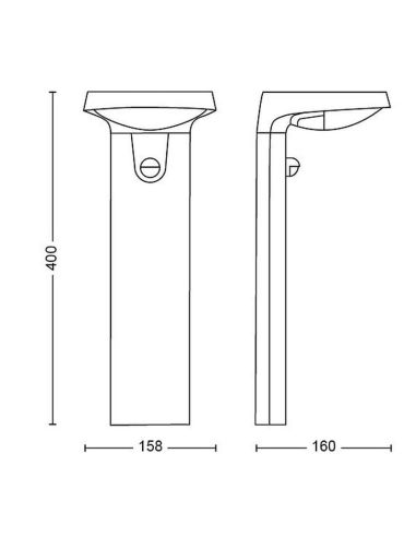 TYLA Solar LED Farol Externo Sensor...