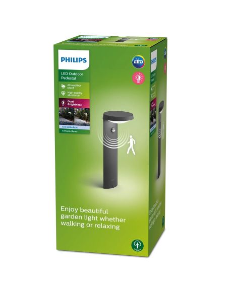 Baliza LED Exterior TYLA Sensor de Movimiento 1x9W Luz Neutra 4000K IP44| LeonLeds