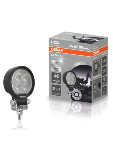 Potente Faro de trabajo redondo LED mini 12V 24V 1.450Lm y 12W ECE R10 y ECE R148 VX80-WD Osram | LeonLeds