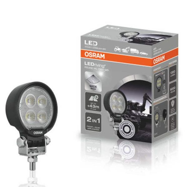 Potente Faro de trabajo redondo LED mini 12V 24V 1.450Lm y 12W ECE R10 y ECE R148 VX80-WD Osram | LeonLeds
