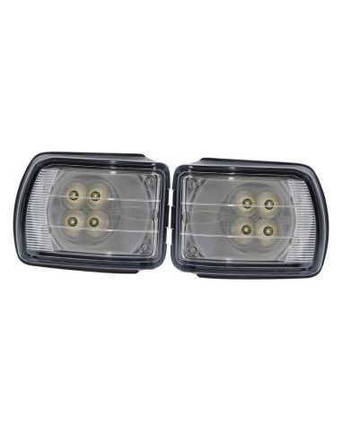 Phares de travail rectangulaires à LED encastrables pour fossés 40W 3 400Lm 12V 24V pour tracteurs John Deere | LéonLeds