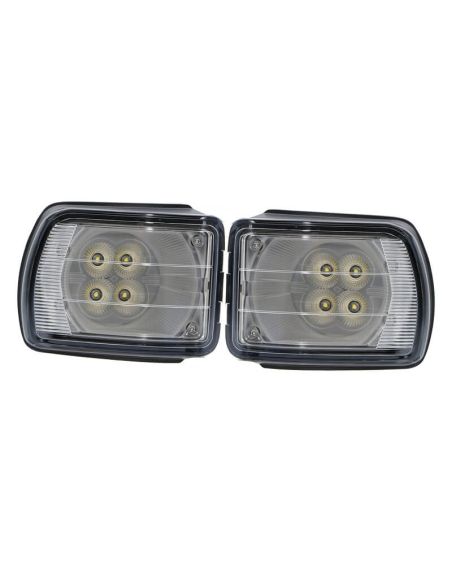 Faros de trabajo rectangulares cuneteros LED empotrable 40W 3.400Lm 12V 24V para tractores John Deere | LeonLeds