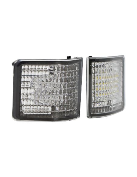 Luzes de trabalho retangulares LA4012 embutidas LED 40W 3.400Lm 9V 36V para tratores John Deere laterais | LeonLeds
