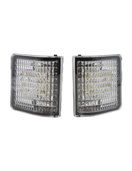 Luzes de trabalho retangulares LA4012 LED embutidas 40W 3.400Lm 9V 36V para luz de tratores John Deere | LeonLeds