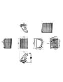 Faros de trabajo rectangulares LA4012 LED empotrable 40W 3.400Lm 9V 36V para tractores John Deere medidas| LeonLeds