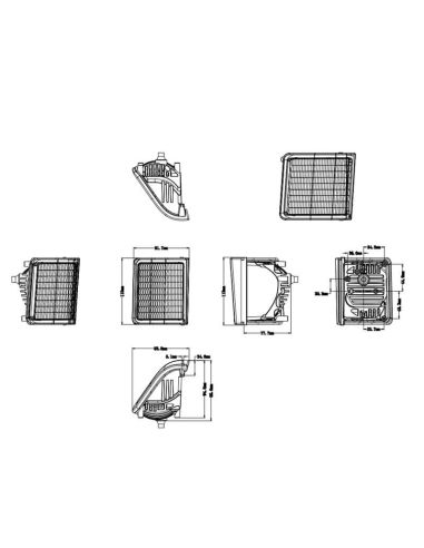 Faros de trabajo rectangulares LA4012 LED empotrable 40W 3.400Lm 9V 36V para tractores John Deere medidas| LeonLeds