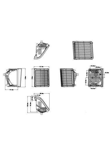 Faros de trabajo rectangulares LA4012 LED empotrable 40W 3.400Lm 9V 36V para tractores John Deere medidas| LeonLeds