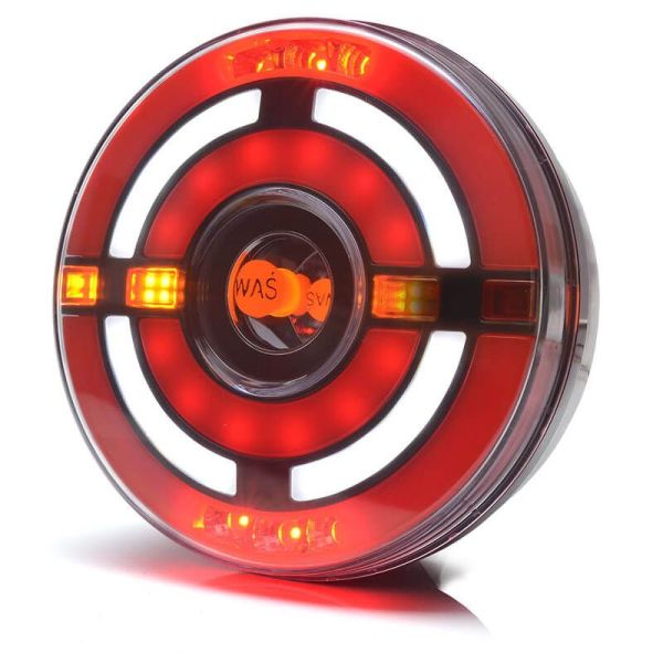 Feu arrière LED rond avec 5 fonctions 12V 24v 24V W210DD | LéonLeds