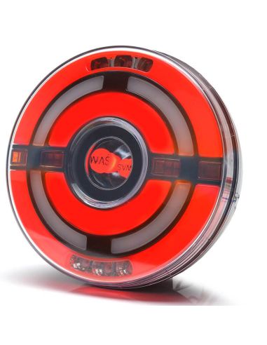 Feu arrière LED rond avec 5 fonctions 12V 24v 24V W210DD | LéonLeds