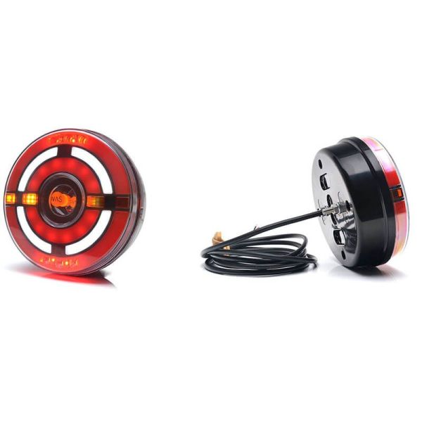 Piloto Trasero Redondo LED con 5 Funciones 12V 24V W210DD | LeonLeds