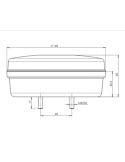Dimensiones Piloto Trasero Redondo LED con 5 Funciones 12V 24V W210DD | LeonLeds