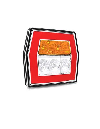 Feu arrière à LED 3 fonctions blanc pour remorque Fristom FT-121 12V 24V homologué | LeonLeds