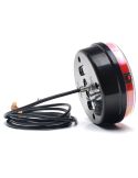 Piloto LED Redondo Trasero con 3 Funciones 12V 24V W208DD 1438 DD L/P | LeonLeds