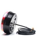 Piloto LED Redondo Trasero con 3 Funciones 12V 24V W208DD 1438 DD L/P | LeonLeds