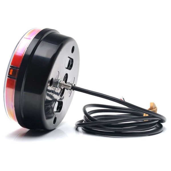 Piloto LED Redondo Trasero con 3 Funciones 12V 24V W208DD 1438 DD L/P | LeonLeds