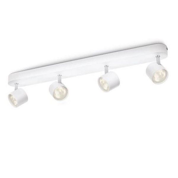 Regleta de Techo 4 Focos LED Orientables STAR 4x22W Luz Cálida 2700K 2000lm IP20 | LeonLeds