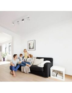 Bande de Plafond 4 Spots LED Orientables STAR 4x22W Lumière Chaude 2700K 2000lm IP20 | LéonLeds 2