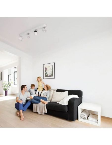 Faixa de Teto 4 Focos LED Ajustáveis STAR 4x22W Luz Quente 2700K 2000lm IP20 | LeonLeds