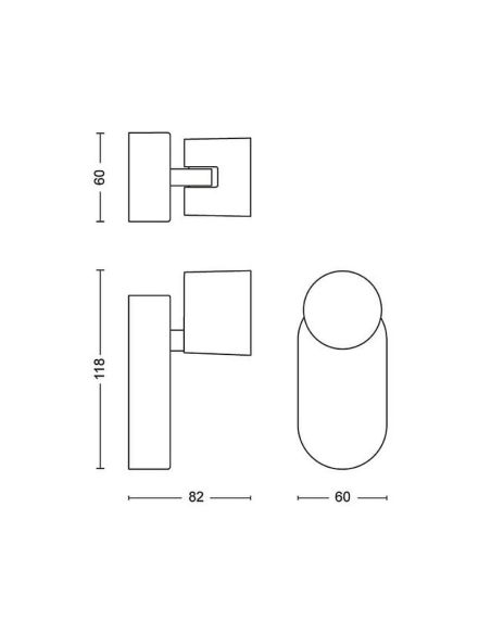 Spot LED pour Plafond ou Mur STAR 1x4,5W Intensité variable 4,5W Lumière Chaude 2700K 500lm IP20 | LéonLeds