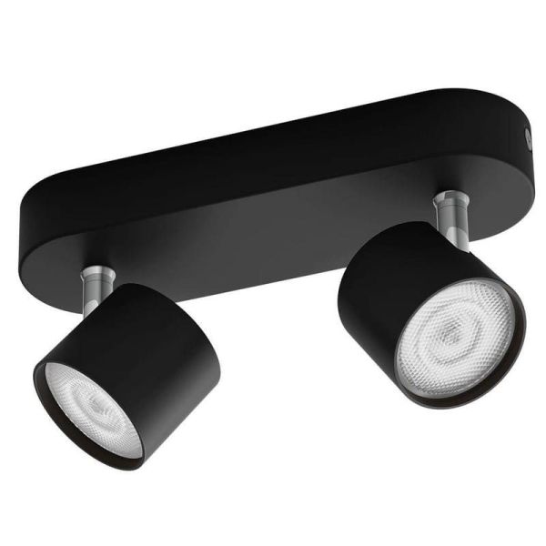 Faixa de Teto LED 2 Focos STAR 2x4.5W Luz Quente Regulável 2700K 1000lm IP20 | LeonLeds