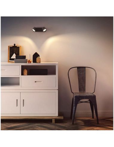 Bande de plafond LED 2 spots ÉTOILES 2x4,5W Lumière chaude à intensité variable 2700K 1000lm IP20 | LéonLeds