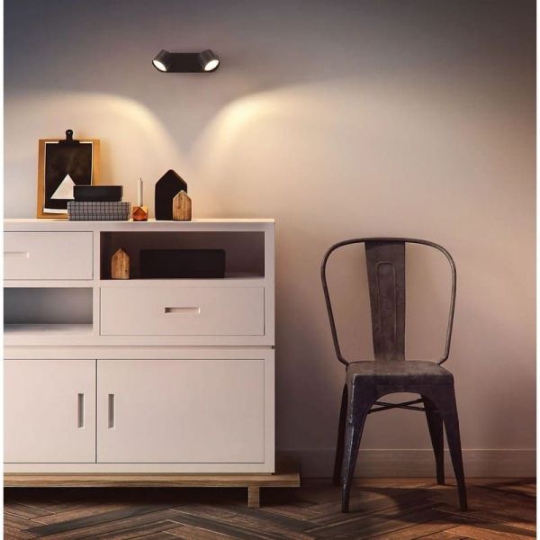 Bande de plafond LED 2 spots ÉTOILES 2x4,5W Lumière chaude à intensité variable 2700K 1000lm IP20 | LéonLeds