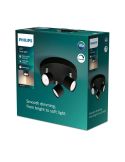 Regleta Redonda de 3 Focos de Techo Orientables STAR 3x4.5W Regulables Luz Cálida 2700K IP20 | LeonLeds