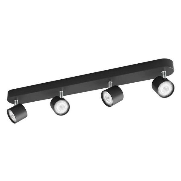 Bande Linéaire avec 4 Spots Orientables STAR 4x4,5W Lumière Chaude 2700K 2000lm IP20 | LéonLeds
