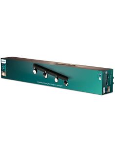 Regleta Lineal de 4 Focos Orientables STAR 4x4.5W Luz Cálida 2700K 2000lm IP20 | LeonLeds 2