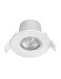 Pacote de 3 downlights redondos de embutir DIVE 5W 2700K IP65, brancos, Ø85mm | LeonLeds