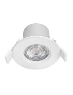 Pacote de 3 downlights redondos de embutir DIVE 5W 2700K IP65, brancos, Ø85mm | LeonLeds