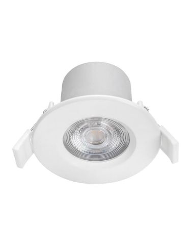 Pacote de 3 downlights redondos de embutir DIVE 5W 2700K IP65, brancos, Ø85mm | LeonLeds