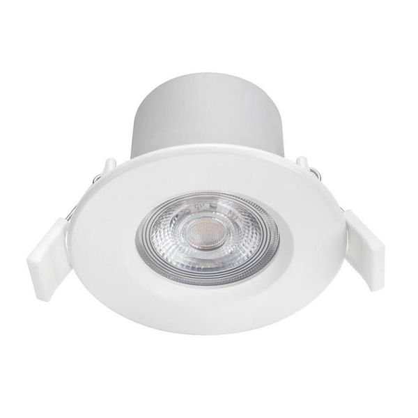 Pacote de 3 downlights redondos de embutir DIVE 5W 2700K IP65, brancos, Ø85mm | LeonLeds
