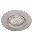 Spot encastrable rond Dive 5 W, lumière chaude, 2700 K, Ø 85 mm, IP65, nickel | LeonLeds