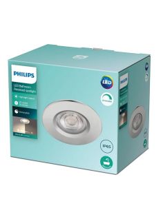 Spot encastrable rond DIVE 5 W 2700 K IP65 chromé Ø 85 mm | LeonLeds 2