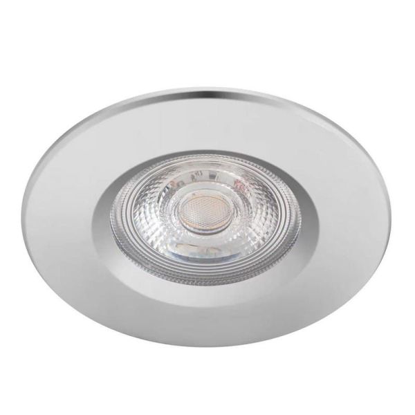 Spot encastrable rond DIVE 5 W 2700 K IP65 chromé Ø 85 mm | LeonLeds