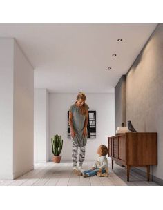 Pacote de 3 focos LED redondos embutidos DONEGAL Bulb excl. 5,5W IP20 Cromo Ø90mm | LeonLeds 2