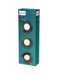 Pack de 3 Spots LED Ronds Encastrables DONEGAL Ampoule excl. 5,5W IP20 Gris Ø90mm | LéonLeds 2