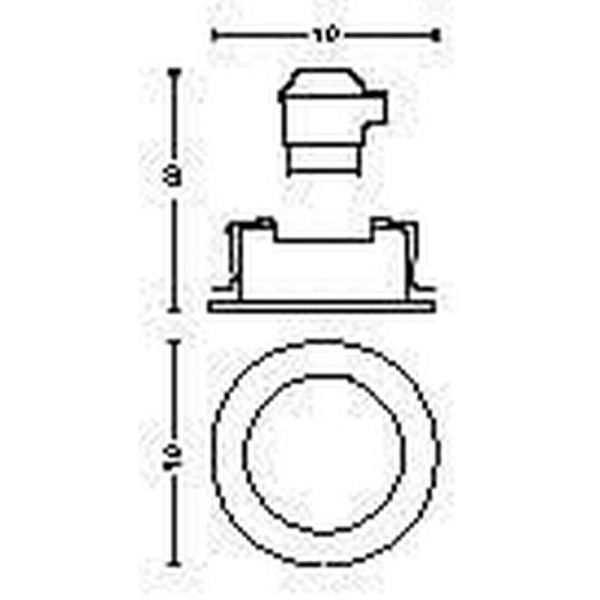 Pacote de 3 focos LED redondos embutidos DONEGAL Bulb excl. 5,5W IP20 Cinza Ø90mm | LeonLeds