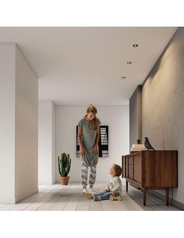 Pack de 3 Spots LED Ronds Encastrables DONEGAL Ampoule excl. 5,5W IP20 Gris Ø90mm | LéonLeds