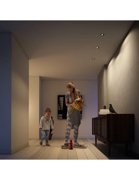 Pack de 3 Spots LED Ronds Encastrables DONEGAL Ampoule excl. 5,5W IP20 Gris Ø90mm | LéonLeds