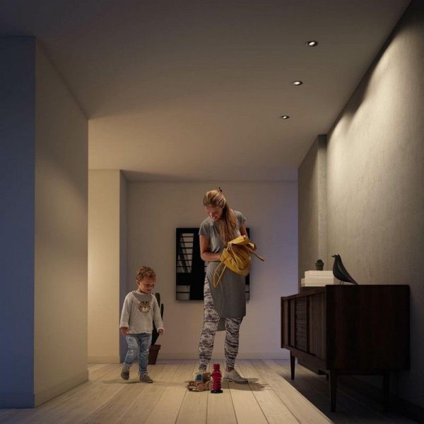 Pack de 3 Spots LED Ronds Encastrables DONEGAL Ampoule excl. 5,5W IP20 Gris Ø90mm | LéonLeds