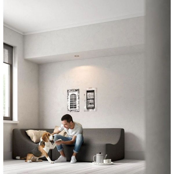 DONEGAL Refletor LED redondo embutido excl. 5,5W IP20 Cobre Ø90mm | LeonLeds