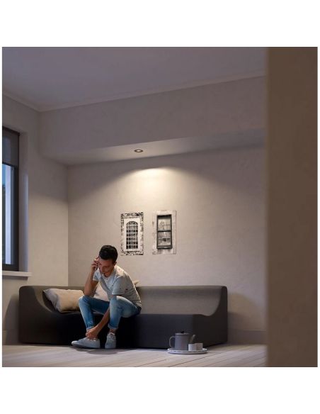 Foco LED Redondo Empotrable DONEGAL Bombilla excl. 5,5W IP20 Cobre Ø90mm | LeonLeds