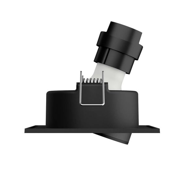 Foco LED Empotrable Cuadrado DONEGAL Bombilla excl. 5,5W IP20 Níquel Ø90mm | LeonLeds