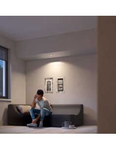 Foco LED Empotrable Cuadrado DONEGAL Bombilla excl. 5,5W IP20 Níquel Ø90mm | LeonLeds 2