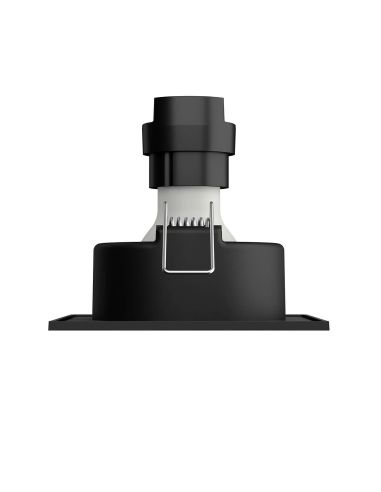 Foco LED quadrado embutido DONEGAL Lâmpada excl. 5,5W IP20 Níquel Ø90mm | LeonLeds