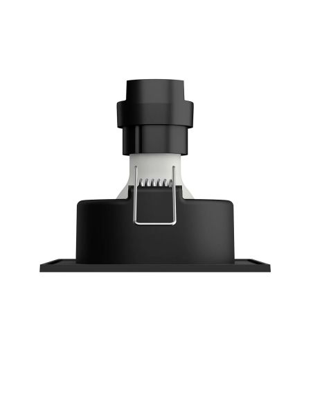 Foco LED quadrado embutido DONEGAL Lâmpada excl. 5,5W IP20 Níquel Ø90mm | LeonLeds