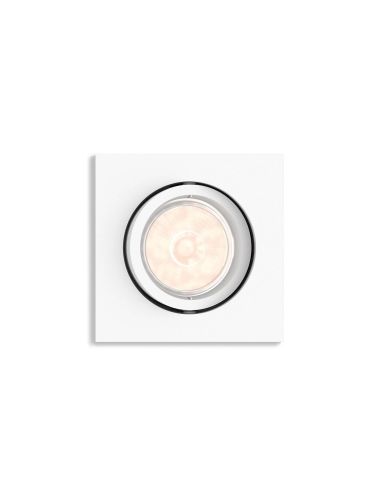 Spot LED Encastrable Carré DONEGAL Ampoule excl. 5,5W IP20 Blanc Ø90mm | LéonLeds